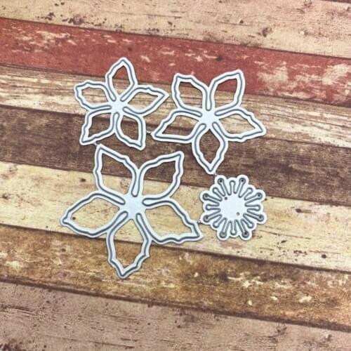 4pcs Flowers Frame DIY Scrapbook Card Album Paper Craft Home Embossing Stencils Punch Shape Dies METAL CUTTING DIES