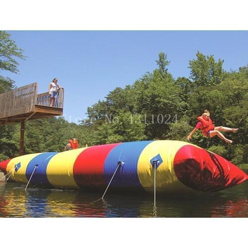 Free Shipping Door To Door 9x3m 0.9mm PVC Water Jumping Pillow Inflatable Water Trampoline Inflatable Water Blob For Sale
