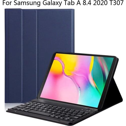 Bluetooth keyboard case For Samsung Galaxy Tab A 8.4 T307 2020 wireless keyboard tablet cover For Tab A SM-T307