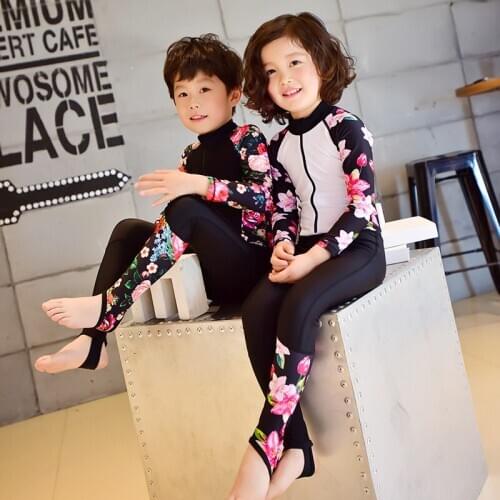 Childrens Swimsuit Kids Girls 2020 Swimwear For Children Clothes Bathing Suits Sun Long Sleeve Pants Waterproof Mother Animal