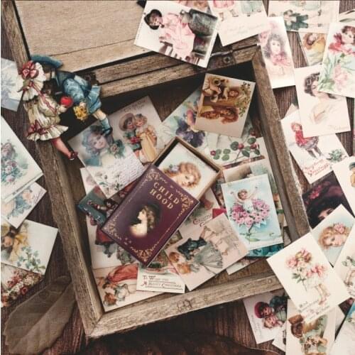 Dimi 100 Pcs/Box Vintage Story Collection Paper Jam Scrapbooking Card Making Journaling Project DIY Diary Decoration LOMO Cards
