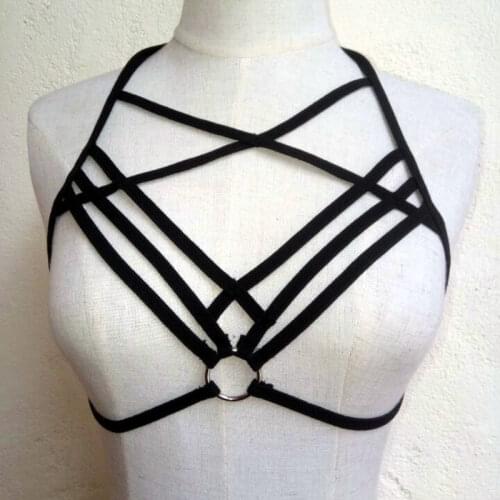 Women sexy lingerie plus size bust bandage bundled open bra hollow out sexy bra erotic underwear porn costumes sexo