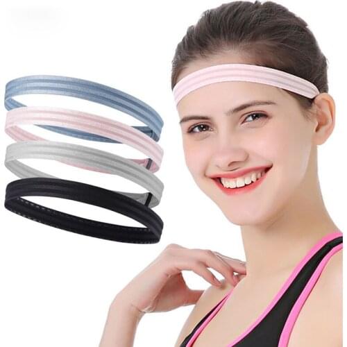 Elastic Yoga Hair Bands Non Slip Women Men Sports Headband Sweatband Running Biking Headscarf Tennis Sweat Band Overgrip