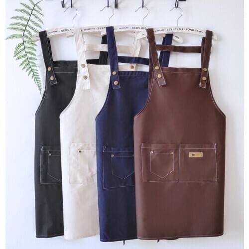 Free printing cotton breathable, oil-repellent and antifouling apron for men and women