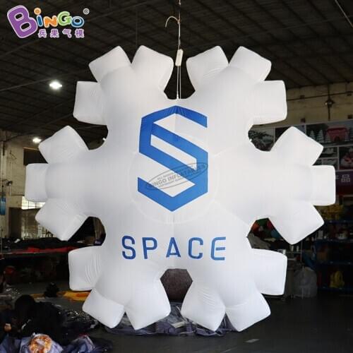Customized 3x3mH Inflatable Snowflake Model With LED Lighting For Decoration - BG-F0245