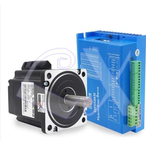JMC 86 closed loop stepper motor driver kit 86J1880EC-1000 + 2HSS86H NEMA34 4.5Nm 566ozf.in length 102mm with Encoder 1000 line