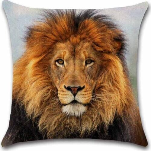 Lion printed Animals colorful cushion cover Throw Decor Chair seat sofa Decorative Home kids friend living room gift Pillowcase