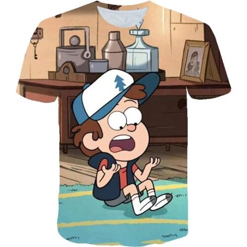 Summer 3D New Print T-Shirt Anime Character Print Short-Sleeved Cool Trend Pullover Blouse Casual Breathable Childrens Clothing