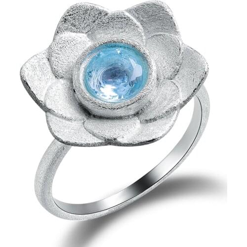 Lotus Fun Rings With Semi-precious Stones