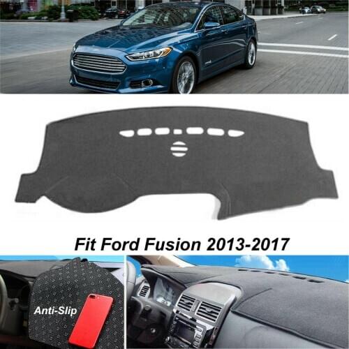 Car Dashboard Cover Pad For Ford Fusion 2013-2017 Anti-Slip Dashboard Carpet Sunshade Dashmat Protective Cape Rug Accessories
