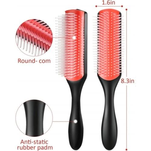 CN Newest Hair Comb Professional Hair Brush Rat Tail Comb Styling Hairbrush Straight Curly Wet Hair Scalp Massage Brush Freeship