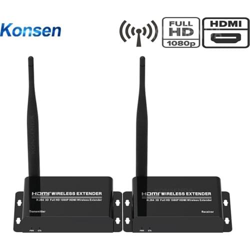 NEW 50M Wireless HDMI extender WiFi HDMI Extender Transmitter Receiver Audio Video Sender 2.4G 5GHz 1080P Support HDCP1.2 HDTV