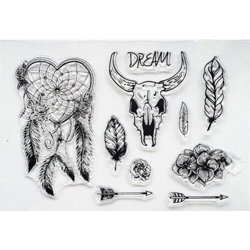 KLJUYP Dream Clear Stamps Scrapbook Paper Craft Clear stamp scrapbooking06035