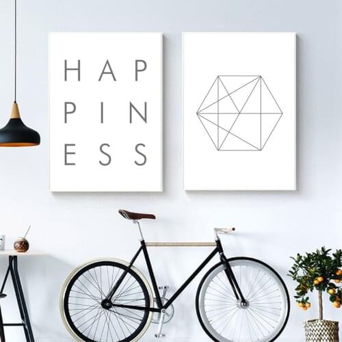 Hexagon Print Minimalist Geometric Wall Art Canvas Painting Modern Wall Pictures Nordic Posters for Living Room Home Decor