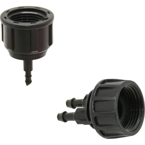 Garden hose 1/4" to 3/4 Female barb connector 2-way 4/7 hose water splitter tap irrigation connector 1pcs