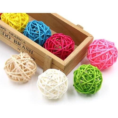 5 Pcs Rattan Ball Decor Creative Fashion Takraw Rattan Decoration For Wedding Party Event DIY Sepak Decorations Sets Accessories