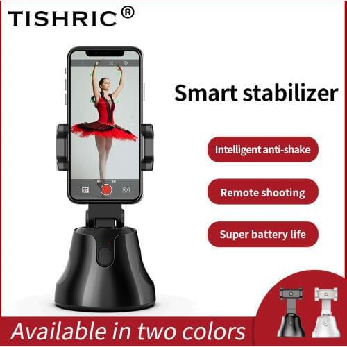 TISHRIC 360° Auto Rotation Object Face Tracking Holder Selfie Stick Tripod for Smartphone Camera Stand Bracket Holder for Phone