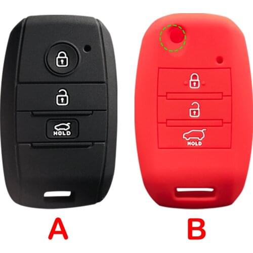 3 button silicone smart key case for kia sportage Rio Cerato Optima Ceed Sports K4 silicon key holder keyless keyring protective