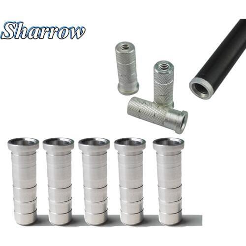 Archery Arrow Connecter Aluminium Insert Arrow Fit ID 6.0/6.2/7.6mm For Hunting Carbon Fiberglass Arrows Shaft DIY Accessories