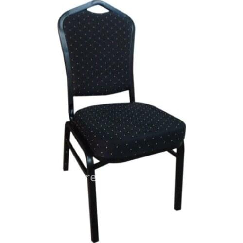 Hot sale black finish painted stacking steel banquet chair LUYISI1030black