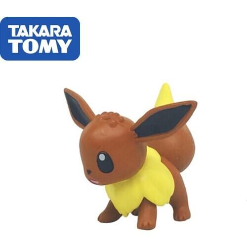 TAKARA TOMY Pokemon Genuine MC Eevee Doll Action Figure Collectibles Toy