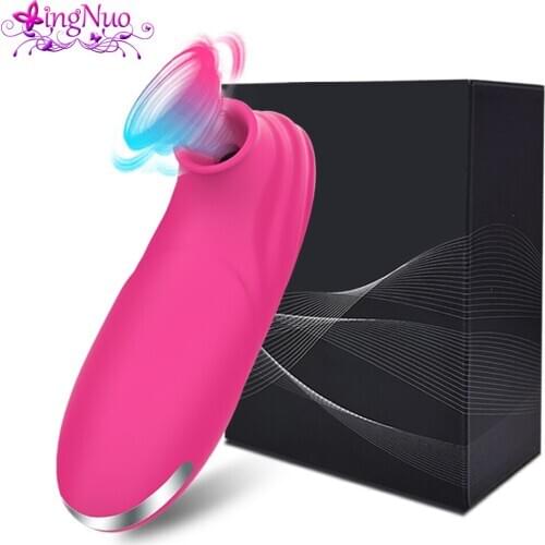 Powerful Clit Nipple Sucker Vibrator for Women Clitoris Stimulator Reachargable Oral Tongue Pussy Licking Sex Toys for Adults