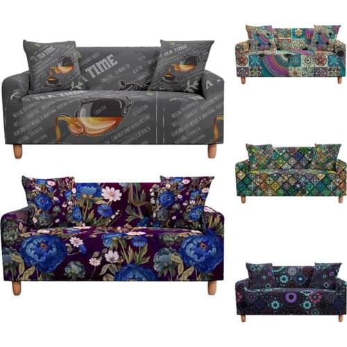 Vintage Mandala Elastic Sofa Cover for Living Room Sectional Corner Stretch Slipcover Couch Cover tramo funda de sofá mariposa