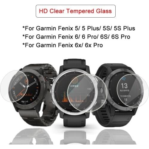 3*5Pcs Screen Protector For Garmin Fenix 5 5s Plus 6S 6X Solar 6 Pro HD High Clear Tempered Glass film Guard Watch Accessories