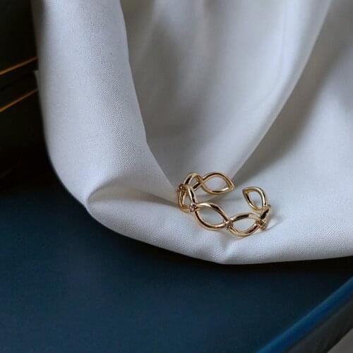 14K Real Gold Plated Zircon Micro-inlaid Korean Fashion Open Adjustable Ring Tail Ring Female Rings for Women Whole Sale