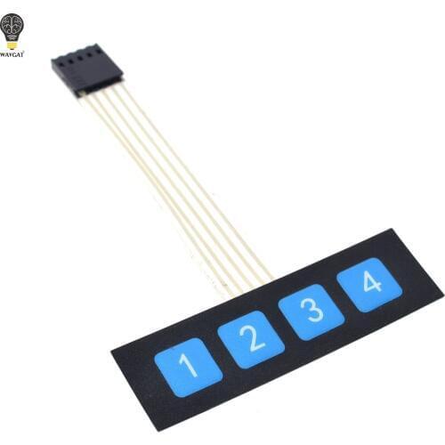 2 pcs 1x4 4 Key Matrix Membrane Switch Keypad Keyboard Control Panel SCM Extended Keyboard Super Slim Controller for Arduino