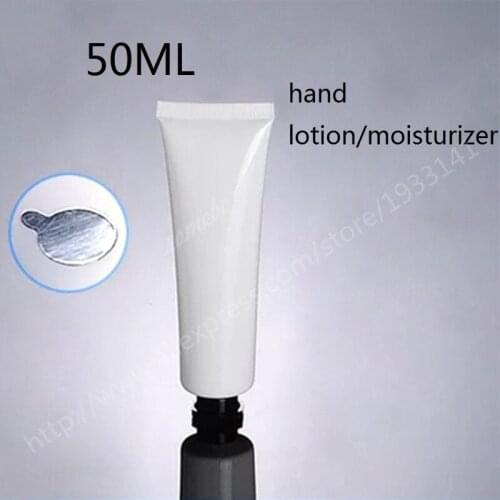 500 x 50ML Empty PE Soft Cosmetic Soft Tube,Tube For Hand Lotion and Moisturizer, 50CC Plastic Cosmetic Container