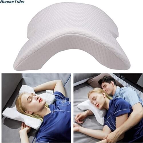 Arch U-Shaped Curved Memory Foam Pillow Sleeping Neck Cervical Pillow with Hollow Design Arm Rest for Dropshipping