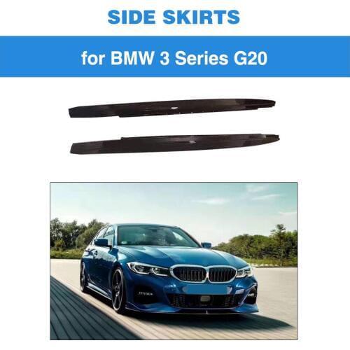 G20 G21 ABS Glossy Black Carbon Look Side Skirts for BMW 3 Series G20 G21 M PORT 2019 2020 Side Skirt Extensions Lips