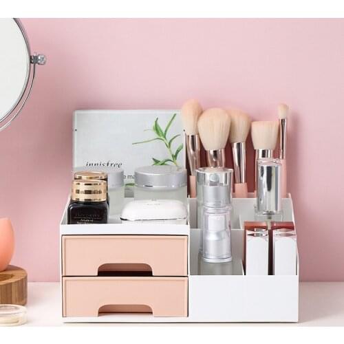 Large Capacity Cosmetic Storage Box Makeup Drawer Organizer Jewelry Nail Polish Makeup Container Desktop Sundries Storage Boxes