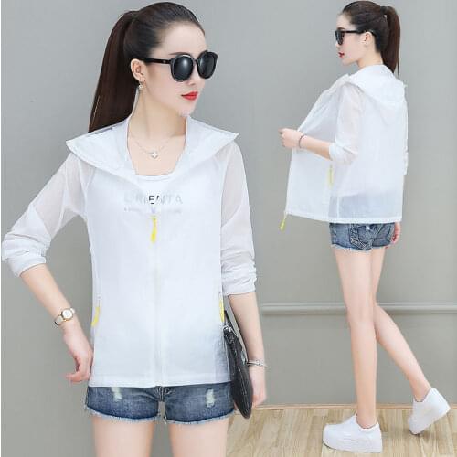 Big Size Ultra Light Sunscreen Jacket for Women Thin Sun Protection Coat Outdoor Windbreaker Anti Breathable Uv400 Jacket S-2XL