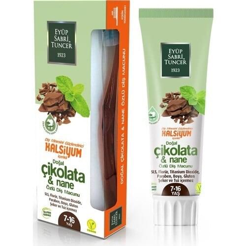 Chocolate & Mint Flavored 7-16 Years Old Child Toothpaste 75 ml Eyup Sabri Tuncer