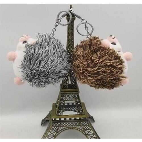 Girl Toys Doll Plush Pendant Keyring Cute Plush Hedgehog Toys Keychain Animal Stuffed Anime Car Fur Gifts For Gift