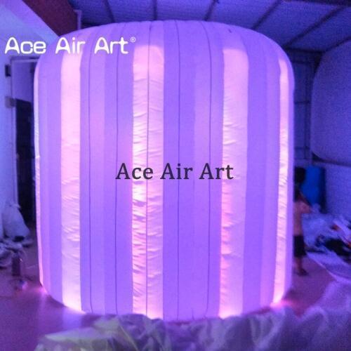 Hot sale convenience newly shape inflatable office tent,office kiosk equipments with colorful Led light for trade shows