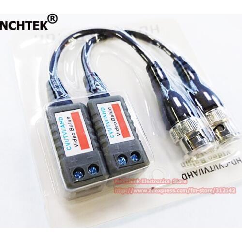 NCHTEK HD CCTV Coax BNC Video Balun Transceiver Adapter CAT5e CAT6 to Camera,CCTV BNC Video Balun Connector/Free shipping/6PAIRS