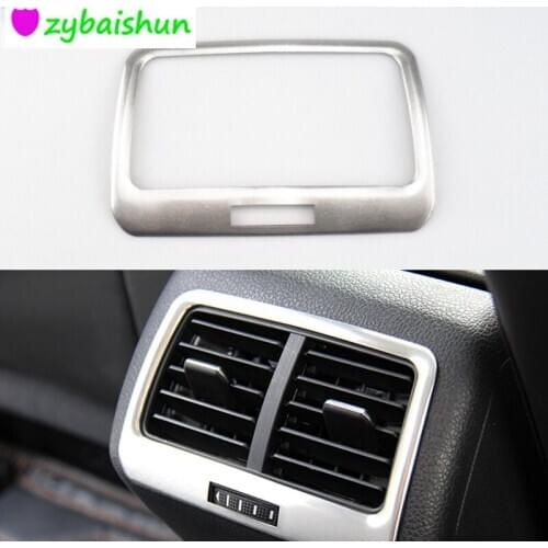 Stainless Steel Car rear air conditioning outlet decoration sticker trim for Volkswagen vw golf 7 mk7