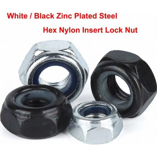 10Pc American standard thread 4#-40 5#-40 6#-32 8#-32 10#-24 10#-32 1/4-20 3/8-16 5/16-18 Nylon Insert Lock Nut Self-Locking Nut