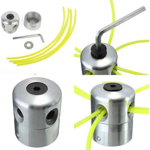 New Aluminum Grass Trimmer Head With 4 Lines Brush Cutter Head Lawn Mower Cutting Line Head Trimmer Replacement tool parts