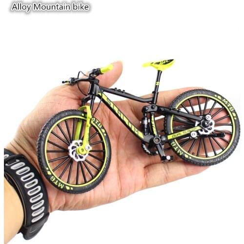 New Mini 1:10 Alloy Die-Ast Metal Track Mountain Bike, Childrens Collection Toys