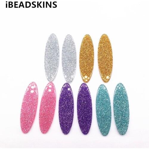 New arrival! 49x15mm 100pcs/lot acrylic Onion powder oval-shape for Earring accessories,Earring parts Jewelry Findings making