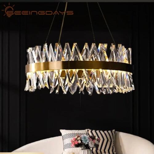 Post-Modern Villa Pendant Lighting for Living Room Luxury Crystal Pendant Light for Bedroom LED Light Restaurant Light Modern