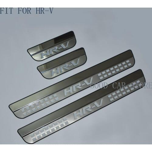 Car styling Fit For Honda HRV HR-V Vezel 2014 2015 2016 Stainless Steel Scuff Plate Door Sill Guards Thresholds Cover Trims 4Pcs