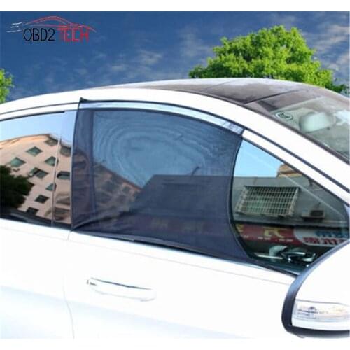 Universal Car Sun Shade Styling Auto UV Protect Curtain Side Window Sunshade Mesh Sun Perspective Mesh Velcro Car Accessories