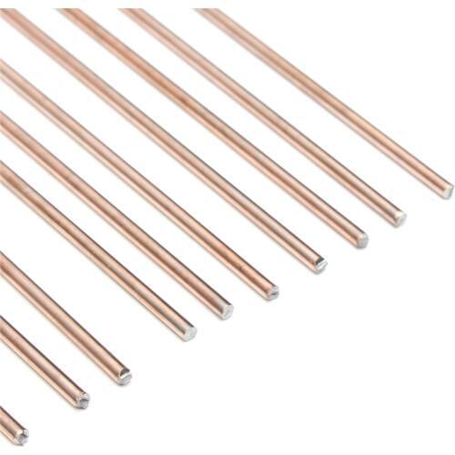 10pcs 1.6/2.4/3.2mm*330mm Red Copper Welding bar Brazing Wire Solder TIG Filler Rod Carbon steel argon arc welding wire