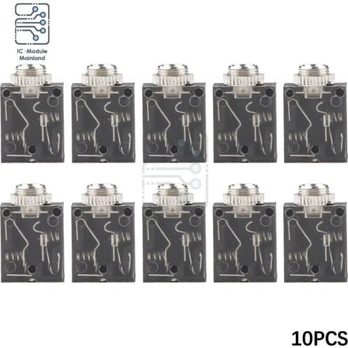 10Pcs/lot 3.5mm Headphone Stereo Audio Female Jack Socket PJ-324M PCB Panel Mount High Frequency Headphone Jack