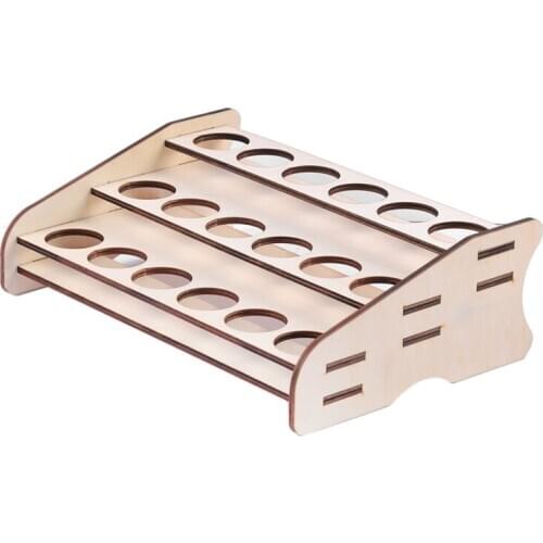 18 Hole Wooden Pigment Bottles Storage Organizer Color Paints Stand Rack Holder Drawing Storage Tool(Aperture 36Mm)-SCLL